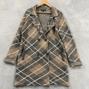 JOSEPH A Coat Womens Small Plaid Double Breasted‎ Career Office Academia